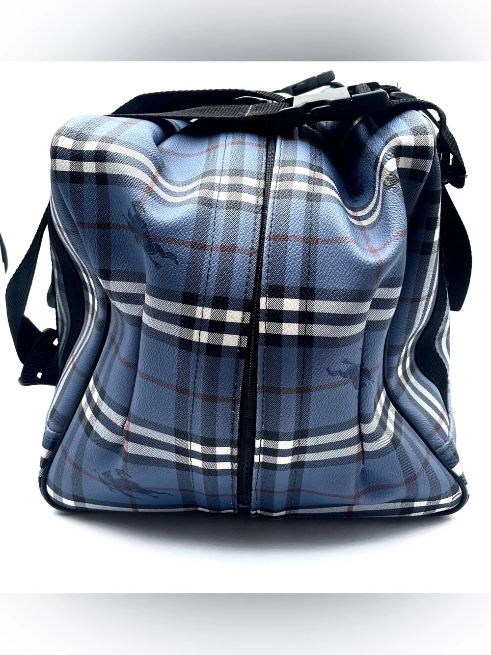 Vintage Burberry Blue Nova Check Duffle Bag